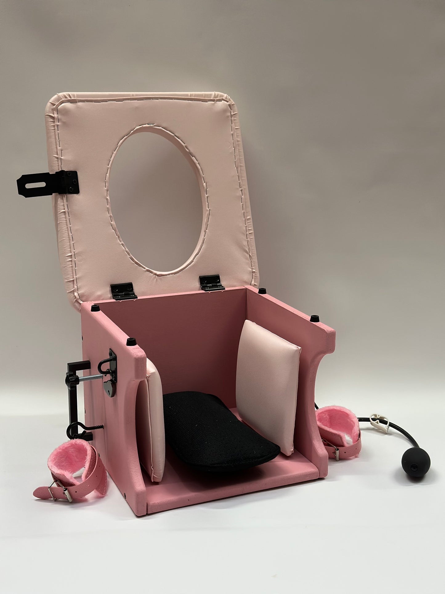 Pink - Pink Luxury Queening Chair – Ultimate Comfort & Control, BDSM Smotherbox Femdom Domination Premium and affordable Fetish Furniture BDSM Furniture