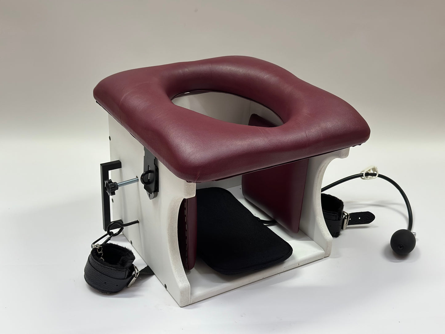 White - Bordeaux Luxury Queening Chair – Ultimate Comfort & Control, BDSM Smotherbox Femdom Domination Premium and affordable Fetish Furniture BDSM Furniture